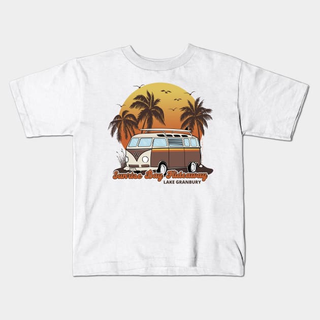 Sunrise Bay Hideaway Kids T-Shirt by p308nx